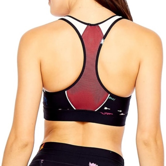 The Upside Good Dinosaur Anna Sports Bra Navy Mesh Racerback Medium Impact-8 - Picture 2 of 9